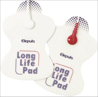 Massage Long Life Tens / EMS Elektroden Pads o.a voor OMRON - 4 stuks (2 sets) - Elektrodentherapie en tens apparaat - met 2,5 mm knopsluiting gelpads - Electroden pad- 7x10 cm longlife gel pad