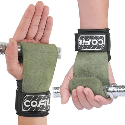 SnelShoppen - Gewichtheffen Polsbanden, Workout Pols Wikkels van Dubbel Laag Oxford Leer, Verbeterde Grip voor Optimale Hand en Polsbescherming, Deadl