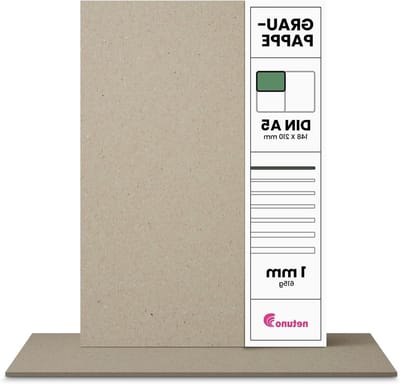 Netuno 20 vellen grijs boekbinderskarton A5 148x210mm 1,0mm 700g voor handwerk boekbinderij kalenderontwerp
