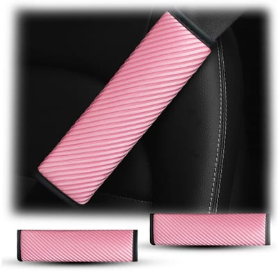 Dailygoods- Autogordelkussen 2x - Comfortabel - Veiligheidsgordelhoes - Polyester - Antislip - Zwart/Rood/Grijs/Paarse/Paarse/Blauwe - Gordelkussen