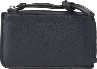 Marc O'Polo Leren Kaarthouder Zip Wallet Deep Blue Sea Donkerblauw