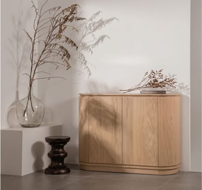 Dressoir Lazlo eiken 2-deurs 115x43x82 cm - Naturel