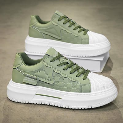 Nieuwe Zomer Heren Comfortabele Platform Schoenen Veterschoenen Wit Trend Mode Schoenen Casual Mode Sportschoenen 40 gray