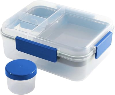 Lunchbox voor Volwassenen 1600 ml, BPA-vrij, Lekvrij met Compartimenten, Ideaal voor School, Picknick en Reizen, Magnetron- en Vaatwasmachinebestendig