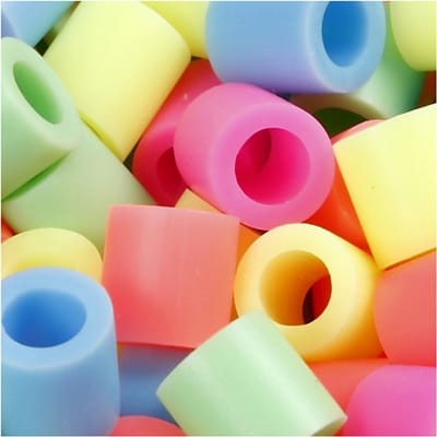 Strijkkralen, afm 10x10 mm, pastelkleuren, jumbo, 2450 assorti