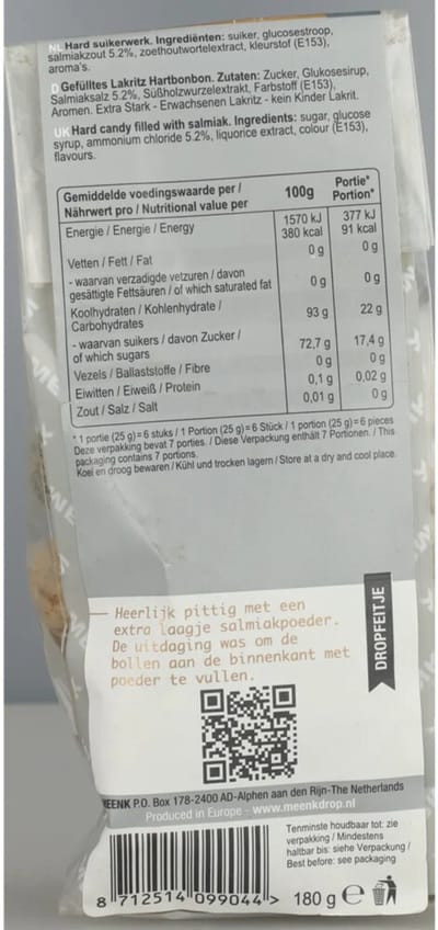 Meenk Salmiak Bollen - 180 gr
