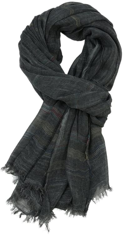 Omkeerbare sjaal - unisex - warm en zacht - effen zwart
