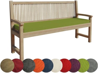 Bankkussen - Zitkussen Rugkussen - Tuinbank Buiten - Waterafstotend Polyester - 100 x 50 x 5 cm - Groen