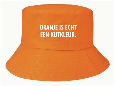 Buckethat oranje - Oranje is echt een kutkleur - soBAD. - Koningsdag - Unisex - Oranje - Voetbal - Nederland