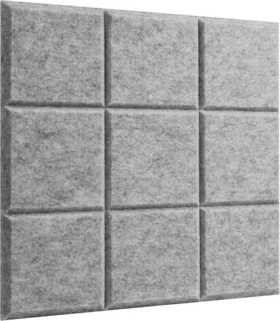 QUVIO Vilten Memoboard vierkant (30 bij 30 cm) / Prikbord / Wandborden / Planborden / Wand organizer - Grijs