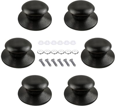 Dailygoody - Universele Potdeksel Handgrepen - 6 Stuks Vervangingen - Duurzaam Bakeliet - Keukenaccessoires - Handvatten voor Potdeksels - Geschikt vo...