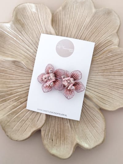 Haarspeldje Lotus - Lila - Alligator Haarspeldjes - Haaraccessoires voor Meisjes & Kinderen - Verjaardagscadeau