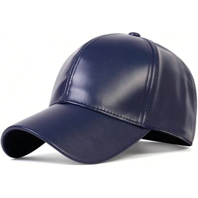 Casquette de Baseball en Cuir PU, Styles Printemps et Automne, Casquette à Visière Duckbill pour Hommes et Femmes, Couleur Unie, Simple pour le Quotidien et les Loisirs Adjustable gray