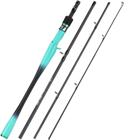 Telescopische hengel - Vishengel carbon - Vissen op locatie - Sterk en duurzaam - 18 meter - Blauw