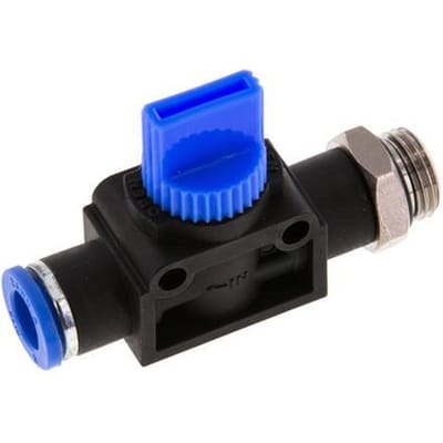 8 mm - G1/4'' Kunststof/Messing 3/2-Weg Handafsluiter Ontluchting aan Buiszijde