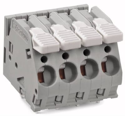 WAGO 2706-158 Veerkrachtklemblok 6.00 mm² Aantal polen 8 Grijs 20 stuk(s)