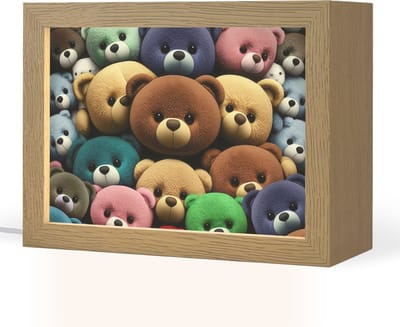 Nachtlampje 20x15 cm - Kinder lampje - Knuffelbeer - Teddy - Design - Kids - Tafellamp kinderkamer - Slaapkamer lamp - Bedlamp kinderen - Kinderlampje stopcontact - Wandlamp babykamer - Nachtlampjes