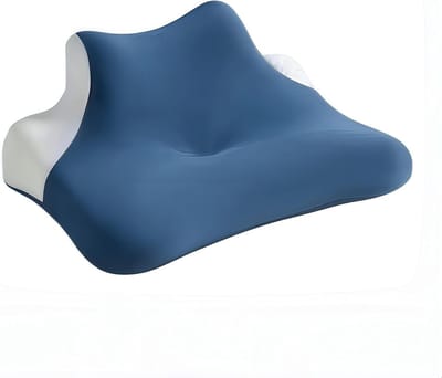Ergonomisch Geheugenfoam Kussen voor Buikslapers, Ideaal voor Bedlezen en Gamers, Dubbele Hoogte voor Comfort en Drukverlichting, 60 x 40 x 23/9 cm