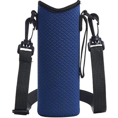 Housse de Bouteille d'Eau Sportive avec Sangle Housse Isolante en Néoprène Sac Étui Pochette 500ML Ensemble Tasse à Vide Portable Accessoires de Camping