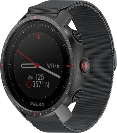 Strap-it Milanees smartwatch bandje - geschikt voor Polar Vantage M / M2 / M3 / Vantage V3 / Grit X / Grit X Pro / Grit X2 Pro - zwart