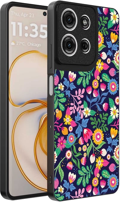 Geschikt voor Motorola Edge 50 Telefoonhoesje met bloemen opdruk - TPU backcover case flower design - Smartphonica geschikt voor Motorola Edge 50