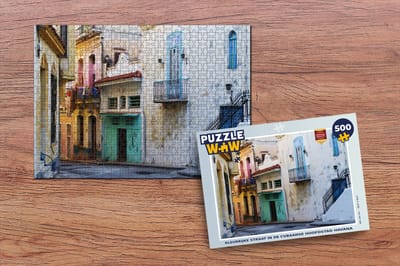 Puzzel Kleurrijke straat in de Cubaanse hoofdstad Havana - Legpuzzel - Puzzel 500 stukjes
