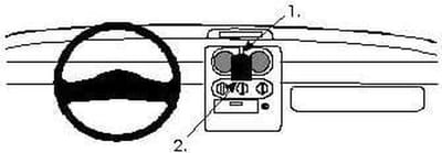 Brodit ProClip houder geschikt voor Renault Twingo 1995-2005 Center mount