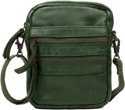 Bear Design Vikas Leren Crossbodytas / Schoudertas - Groen