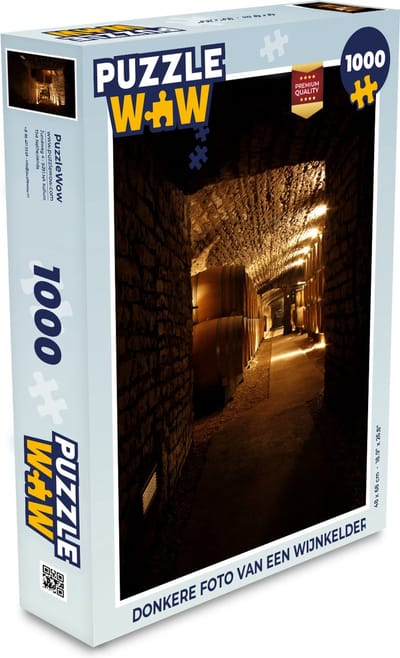 Puzzel Donkere foto van een wijnkelder - Legpuzzel - Puzzel 1000 stukjes volwassenen