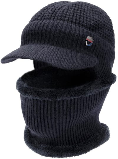 Dailygoods- Bivakmuts Warm - Dubbellaags - Winddicht - Unisex - Outdoor Sporten - Hoofdomtrek Verstelbaar - Skimaske