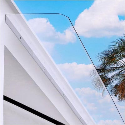 Deurluifel Polycarbonaat - Regenkap Buiten - Regen en Zon Beschermen - Onbreekbaar Weerbestendig Materiaal - 40 x 150 cm - Transparant