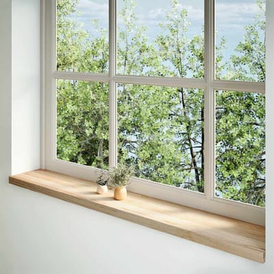 vidaXL Vensterbanken 2 st onbehandeld 160x25x2 cm massief eikenhout