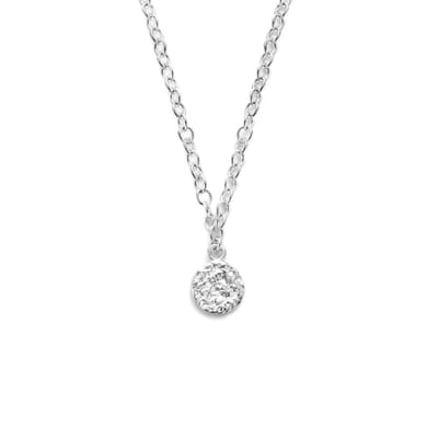zilver gerhodineerd collier rondjes gediamanteerd 41 + 4 cm 1334811