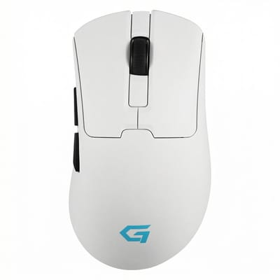 Volkano Gaming Arc - Gaming muis - Draadloze muis -Ultra licht - Oplaadbaar - USB C - 2.4 Ghz - Bluetooth - 24.000 DPI - Wit