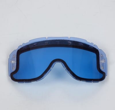 Blauw dubbel geventileerd scherm voor crossbril Smith Piston motor quad Nieuw