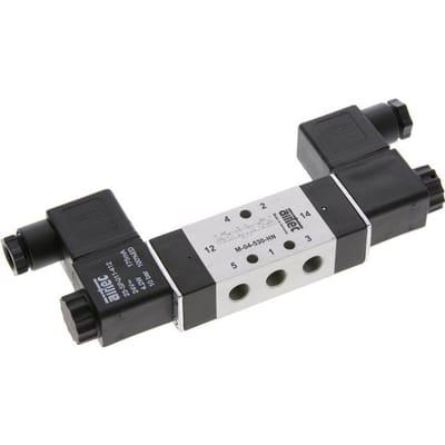 5/3 G1/8'' Midden Gesloten Magneetventiel 24V DC 3-10bar/42-140psi Airtec