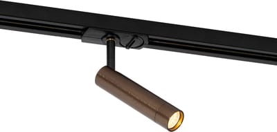 QAZQA ivy - Moderne Spot railsysteem verlichting, railverlichting geschikt voor led - 1 lichts - Ø 2.8 cm - Brons - Woonkamer | Slaapkamer | Keuken