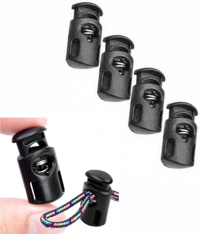 4 Stuks - koordstoppe - Cord lock - Koordsteller - Lanyard String Koord Clips - Sleutelkoord Clips - LOUZIR