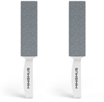 Minismus WC Borstel Puimsteen 2-Pack - Toiletborstel Zonder Krassen - Verwijdert Kalkaanslag en Urinesteen