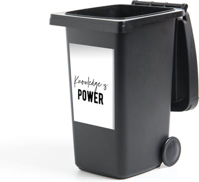 Container sticker Quote - Power - Studeren - 40x60 cm - Kliko sticker
