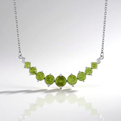 Cavill - 925 Sterling Zilver Halsketting - 2,15 ct Sfeen Madagaskar - Platinaverzilverd - Ronde Briljant Slijpvorm - Elegant Zilver Sieraad