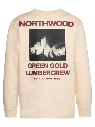 Petrol Industries - Jongens Backprint T-shirt White Mountain - Geel