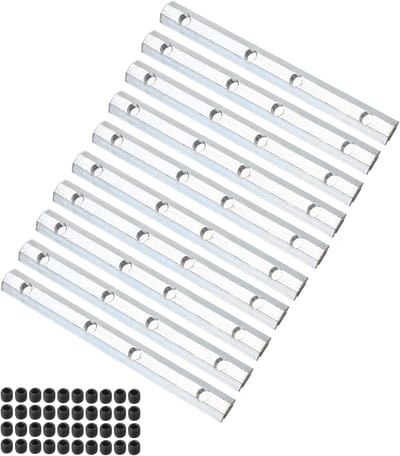 Rechte lijnconnector - Aluminium profiel - Constructie projecten - Eenvoudige installatie - 10 stuks - Zilver