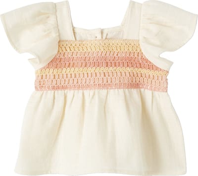 Vertbaudet Babyblouse van katoengaas met gehaakte halslijn