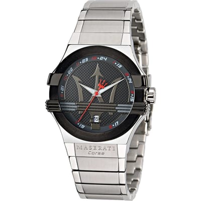 Maserati Potenza Zwart Metaal/Zilver Heren Quartz R8853108001 zwart