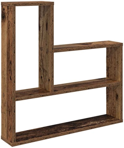 vidaXL - Wandplank - Oud - hout - 60 - x - 11 - x - 60 - cm - Bewerkt - hout