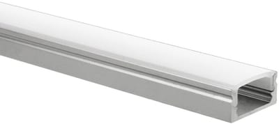 LED strip profiel Potenza aluminium laag 1m incl. melkwitte afdekkap