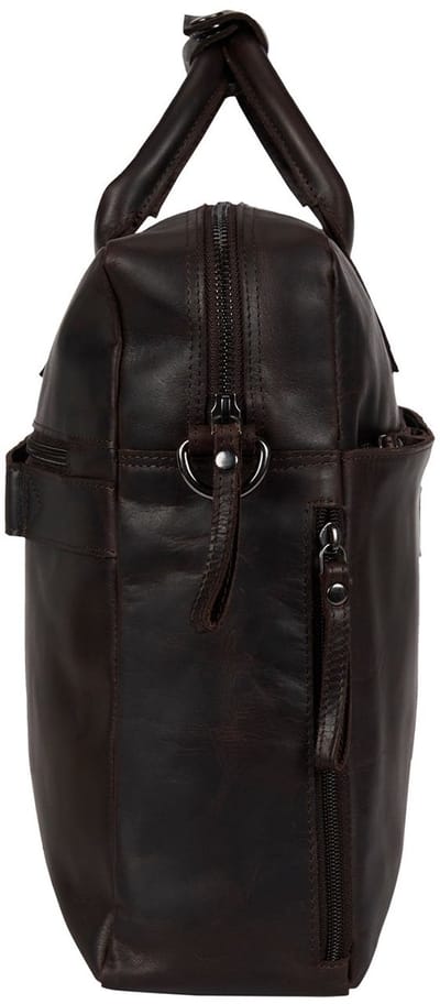 Mustang San Marino Leren Laptoptas Elegante Zakelijke Businesstas 15.6 Inch