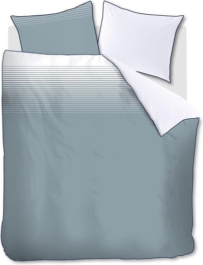 Silvana Elena dekbedovertrek - Effen - Tweepersoons - 200x200/220 - Blauw Grijs