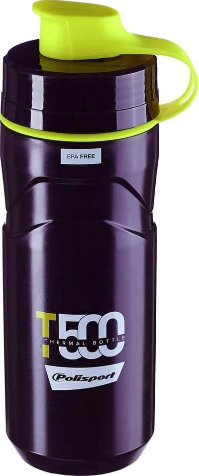 POLISPORT THERMAL BOTTLE T500 BLACK/LIME GREEN